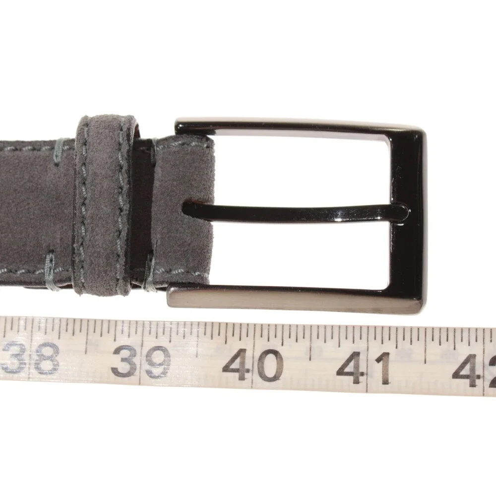 Trafalgar NWT Classic Belt Size 85 (US 34) in Solid Gray Suede Leather